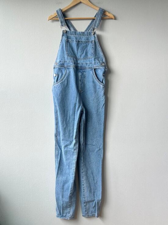 WeWoreWhat Pants - WeWoreWhat S Light Wash Denim Overalls Straight Leg Cotton Bib Jumpsuit